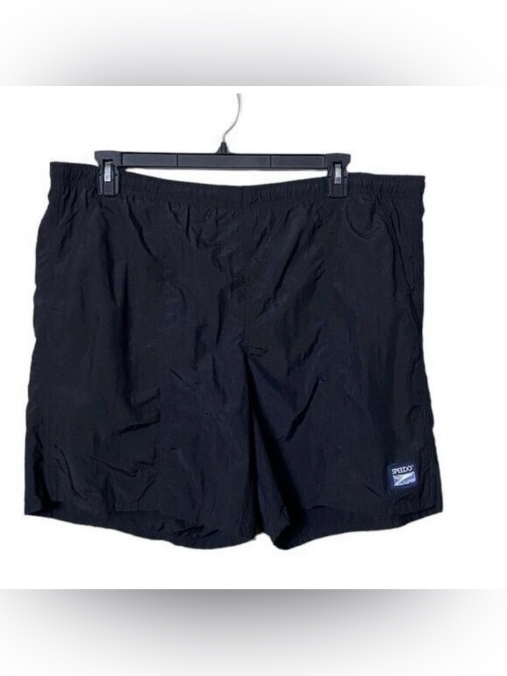 Speedo‎ Men’s Swim Trunks Size Large Pockets Drawstring Navy Blue Beach V…